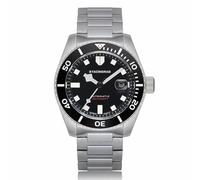 Stalingrad Volga Defender Automatico Acciaio Nero Ceramica Data Zaffiro Orologio Uomo
