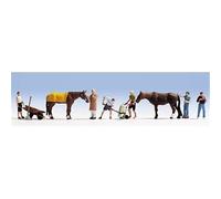Stallieri 6 personaggi 2 cavalli con accessori N NH36630 - noch modellismo
