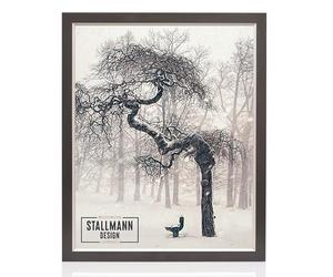 Stallmann Design - Cornice in legno MDF, 50 x 100 cm, per DIN A4 e 60 altri formati, colore a scelta, per foto o illustrazioni, colore: nero