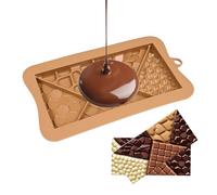 Stamp A Barre Di Cioccolato - Stamp Di Cioccolato In Silicone 18x10,4 Cm, Stampp In Silicone Per Cioccolate | Carampa Di Rottura Che Vassoio Per Tartufo, Brownie, Casa, Cucina, Vacanza, Favor