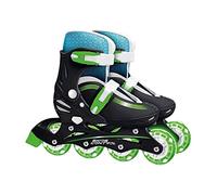 Stamp Adjustable in-Line Skids Control Lighting Wheels Size 30-33, JS123302L, Blu Verde Nero, 27-30