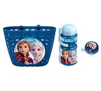 STAMP - Borraccia da bambina, con bottiglia di bere e campanellino Frozen II, blu