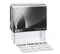 Stamp by Me | Timbro personalizzato | Timbro automatico in gomma per aziende, autoinchiostrante, inchiostro nero, 4 righe di testo | 47 x 18 mm