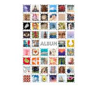 Stamp Collecting Album for Junk Journal | Scrapbooking & Journaling Book | DIY Customizable Album for Collage & Art Journal | Cut, Punch & Collect | Softcover 6 x 9 in (112 Pages)