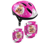Stamp, Helmet + Elbow & Knee Pads Barbie Ragazza, rosa, 50-56 cm