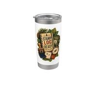 STAMP LOG READY Mappa Bussola Percorso Bicchiere termico in acciaio inox doppia parete