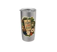 STAMP LOG READY Mappa Bussola Percorso Bicchiere termico in acciaio inox doppia parete