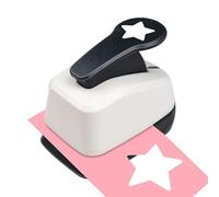 Stamp Paper Punch - Portable Hole Cutter, Scrapbooking Tool | ABS Metal Build Compact Size, Star Shape Puncher Clean Precise Cuts, Greeting Cards Photo Albums Kindergarten Preschool Classroom Kids Stu