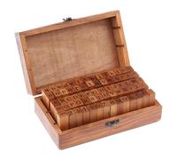 Stamp Set di alfabeto Timbri In Gomma Lettere Numero Craft Scrapbook Scatola