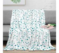 stampa 3D acquerello dots coperta da divano microfibra biancheria da letto anti-pilling coperta da salotto morbida e calda traspirante per soggiorno teal speckled pattern 40x50inch(100x130cm)