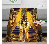 stampa 3D Ancient Egypt coperta da letto microfibra biancheria da letto soffice coperta da divano lavabile in lavatrice per giovani in affitto Symbolic arte Design 80×90inch(200x230cm)