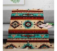 stampa 3D Aztec patterns coperta microfibra biancheria da letto anti-pilling morbida coperta da ufficio calda e soffice non perde pelo per ufficio Southwest tribal design 50x60inch(127x152cm)