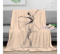 stampa 3D ballet dancer coperta da camera da letto microfibra biancheria da letto termica coperta per tutte le stagioni anti-pilling per tutto l'anno graceful movement sketch 40x50inch(100x130cm)