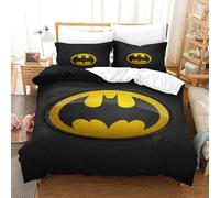 Stampa 3D Batman Set Di Biancheria Da Letto Con 3 Pezzi Copripiumino Con Chiusura A Cerniera Per Ragazzi E Ragazze,coppie,camera Da Letto,decorazione Double(200x200cm)