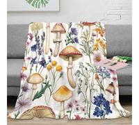 stampa 3D botanical arte coperta da viaggio microfibra biancheria da letto compatta coperta da viaggio morbida per regali per chi viaggia per lavoro Floral fantasy 70×80inch(180x200cm)