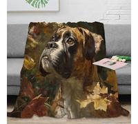 stampa 3D Boxer cane ritr coperta da camera da letto microfibra biancheria da letto termica coperta per tutte le stagioni anti-pilling per tutto l'anno realistic animal art 40x50inch(100x130cm)