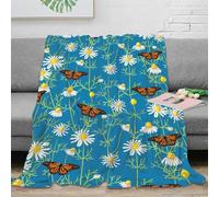 stampa 3D Butterfly giard coperta da ufficio microfibra biancheria da letto anti-pilling coperta da riposo calda per regali per professionisti impegnati Nature floreale patt 80×90inch(200x230cm)
