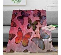 stampa 3D Butterfly patterns coperta da ufficio microfibra biancheria da letto morbida coperta da riposo calda lavabile in lavatrice per pause lavorative Cosmic fantasy arte 70×80inch(180x200cm)