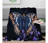 stampa 3D Butterfly wings coperta da divano microfibra biancheria da letto non perde pelo coperta da relax morbida per giovani in serate relax Nature fotografia 70×80inch(180x200cm)
