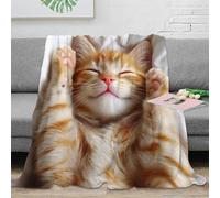 stampa 3D Carino kitten s coperta da camera da letto microfibra biancheria da letto lavabile coperta da letto anti-pilling per residenze universitarie Soft pelliccia pet 60x80inch(150x200cm)