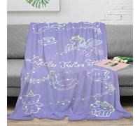 stampa 3D Carino unicorn plaid da letto microfibra biancheria da letto soffice e caldo coperta da divano non perde pelo per uso quotidiano in casa Pastel fantasy arte 50x60inch(127x152cm)