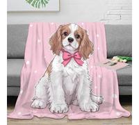 stampa 3D Cavalier cucciolo coperta per tutte le stagioni microfibra biancheria da letto non perde pelo coperta versatile anti-pilling per giovani in casa cartone animato carino 60x80inch(150x200cm)