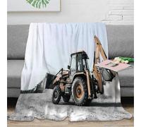 stampa 3D Construction machinery coperta microfibra biancheria da letto non perde pelo plaid da letto soffice e caldo anti-pilling per uso in camera da letto Industrial heavy 80×90inch(200x230cm)