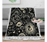 stampa 3D Cosmic patterns plaid termico microfibra biancheria da letto isolante coperta per aria condizionata morbida e soffice per ambienti climatizzati vintage astrology arte 40x50inch(100x130cm)