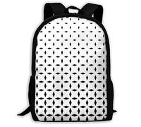 Stampa 3D Daypack Black And White Square Backpack Vintage Zaino Per La Scuola Per Studenti, Idea Regalo, Compleanno, 42X32X14Cm