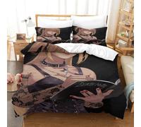 Stampa 3D Death Note Set Di Biancheria Da Letto 3 Pezzi Copripiumino Morbida Microfibra Per Ragazzi E Ragazze,coppie,camera Da Letto,decorazione Double（200x200cm）
