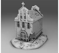 Stampa 3D Decorazioni WW2 Edificio In Rovina Cappella