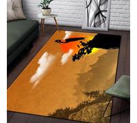 Stampa 3D Del Tappeto Per La Cameretta Dei Bambini Scenario Di Pittura Di Paesaggi Con Inchiostro 160 X 230 Cm - Moquette Antiscivolo Per Porte Interne - Morbido Al Tatto - Fibra Di Pol -79211056279