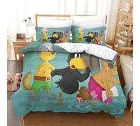 Stampa 3D Der Kleine Rabe Socke Set Di Biancheria Da Letto Con 3 Pezzi Set Copripiumino Con Cerniera E Federe Per Ragazzi E Ragazze,coppie,camera Da Letto,decorazione Double(200x200cm)