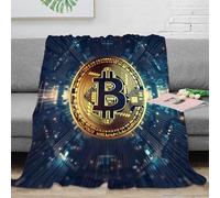 stampa 3D digital currency coperta biancheria da letto lavabile in lavatrice plaid termico anti-pilling non perde pelo per uso domestico quotidiano futuristic tech design 40x50inch(100x130cm)