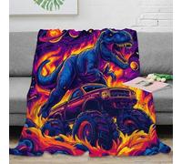 stampa 3D Dinosaur monster coperta da salotto microfibra biancheria da letto soffice plaid da salotto lavabile per giovani in casa condivisa Fantasy space adventure 80×90inch(200x230cm)