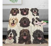 stampa 3D Dog portraits coperta per aria condizionata microfibra biancheria da letto soffice coperta da divano non perde pelo per case in affitto giovani Vector illustrazione 60x80inch(150x200cm)