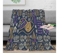 stampa 3D Ethnic patterns coperta per tutte le stagioni microfibra biancheria da letto non perde pelo coperta versatile per regali per ogni occasione African tribal design 60x80inch(150x200cm)