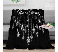 stampa 3D Family Decor plaid da camera da letto microfibra biancheria da letto soffice coperta in pile anti-pilling lavabile in lavatrice per camera Elegant Crystal Hanging 60x80inch(150x200cm)