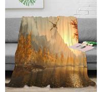 stampa 3D fantasy drago coperta da letto microfibra biancheria da letto trattiene il calore coperta da divano lavabile in lavatrice per tutta la famiglia epic fantasy landscape 80×90inch(200x230cm)