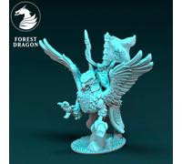 Stampa 3D Figurina Wargame Cavalieri Del Regno - Eroi Su Ippogrifo