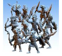 Stampa 3D Figurina Wargame La Folla Nera - Goblin Dei Boschi