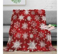 stampa 3D fiocco di neve pattern coperta per aria condizionata microfibra biancheria da letto morbida coperta per estate leggera per giovani in vacanza estiva Inverno festive 70×80inch(180x200cm)