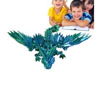 Stampa 3D Flexible Crystal Dragon - Articulating Dragon Toy, Fidget Surprise Gift | Stress Relief Dragon for Kids and Adults, Home Decoration, Anno of the Dragon Collectible, Desk Ornament