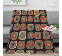 stampa 3D Geometric patterns coperta da camera da letto microfibra biancheria da letto lavabile coperta da letto anti-pilling per residenze universitarie Modern retro design 50x60inch(127x152cm)