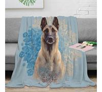 stampa 3D German Shepherd coperta per tutte le stagioni microfibra biancheria da letto lavabile coperta versatile morbida per regali per ogni stagione artistico Portrait 80×90inch(200x230cm)
