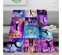 stampa 3D GymnasticsInspi coperta da camera da letto biancheria da letto non perde pelo plaid da camera morbido per regali per neo proprietari di casa MotivationalArtStyle 50x60inch(127x152cm)