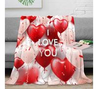 stampa 3D heart balloons coperta per aria condizionata microfibra biancheria da letto morbida coperta per estate leggera per regali per vacanze estive romantic celebration 40x50inch(100x130cm)