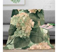 stampa 3D Hydrangea blooms coperta da riposo microfibra biancheria da letto anti-pilling coperta da relax morbida e calda non perde pelo per relax botanical illustrazione 40x50inch(100x130cm)