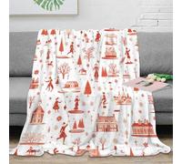 stampa 3D inverno scenes coperta da letto microfibra biancheria da letto trattiene il calore coperta da divano lavabile in lavatrice per tutta la famiglia tradizionale festive 50x60inch(127x152cm)