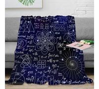 stampa 3D Mathematical formulas coperta da pisolino microfibra biancheria da letto traspirante coperta da ufficio per regali per lavoratori smart working Academic science 80×90inch(200x230cm)
